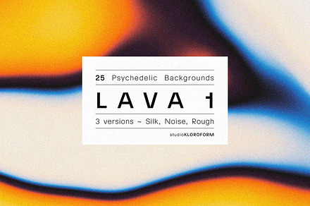 LAVA 1 - 25 Psychedelic Backgrounds, a Background Graphic by kloroform