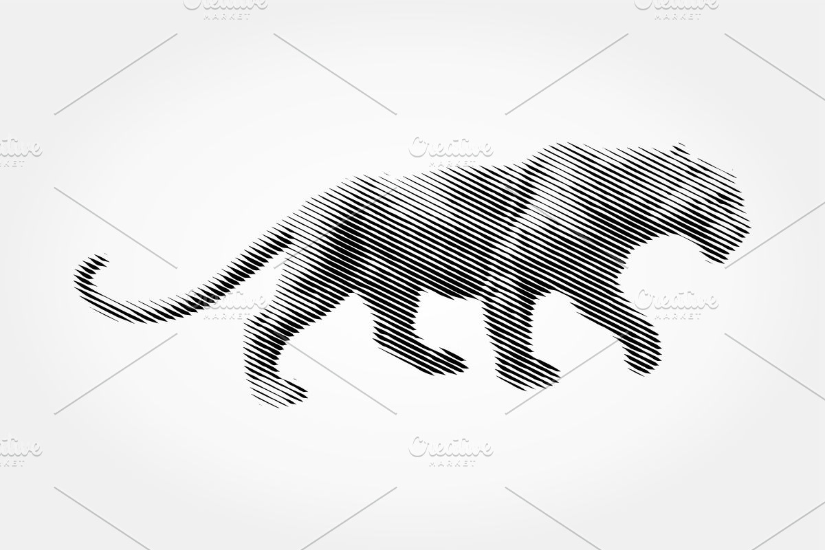 Line Art Tiger Panther Logo, a Branding & Logo Template by Designs Basket (Photo 1 of 4)