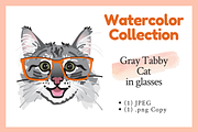 Adorable Long Hair Gray Cat Graphic, an Animal Illustration by ThePawPrintsShop (Thumbnail 1 of 3)