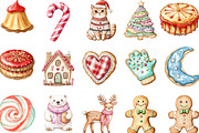 Christmas Cookie Clipart Sublimatio, an Illustration by Designking (Thumbnail 2 of 5)