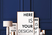 15 mockup of posters in the interior, a Print Template by FilL239 (Thumbnail 7 of 16)