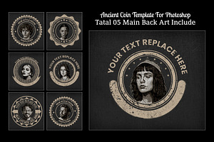 Ancient Coin Template For Photoshop