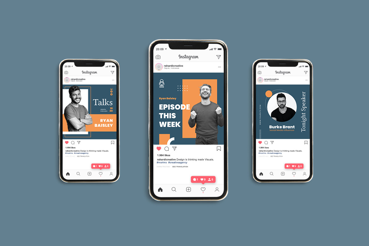 Influencer Instagram Post, a Social Media Template by Rahardi Creative (Photo 3 of 4)