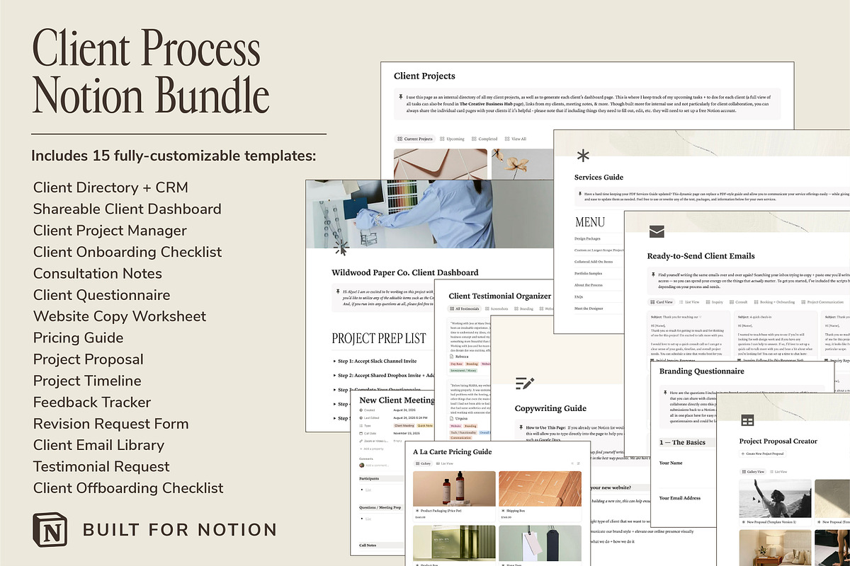 Client Process - Notion Bundle, an App Template by MARA Design Co. (Photo 1 of 4)