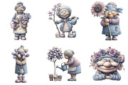Whimsical Spring Garden Grandma, an Illustration by Designking (Thumbnail 3 of 5)