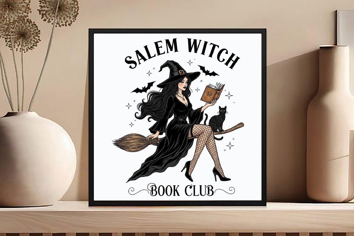 Halloween Vintage Salem Witch Book C, an Illustration by DreamCafeArt (Photo 5 of 7)