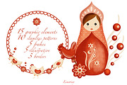 Matryoshka doll - kids collection, an Illustration by Linerisyart (Thumbnail 2 of 10)