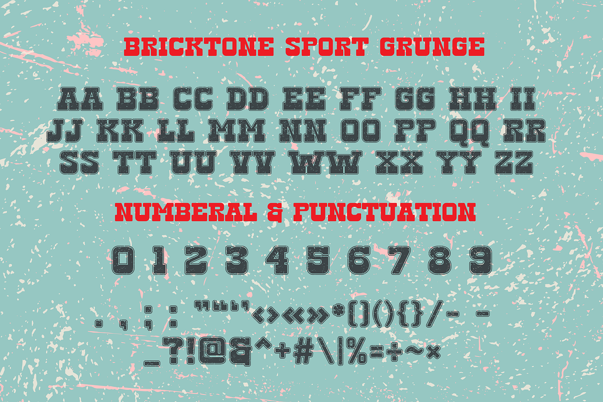 Bricktone is a Retro slab serif font, a Slab Serif Font by Brown Cupple (Photo 12 of 13)