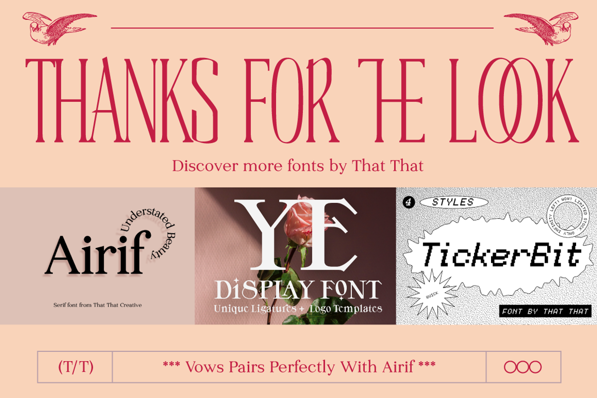 Vows Elegant Condensed Serif, a Serif Font by That That Creative (Photo 10 of 10)