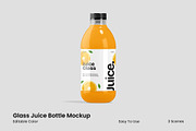 Glass Juice Bottle Mockup, a Packaging Mockup by renderstockmarket (Thumbnail 1 of 4)