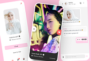 Dating app design mobile app UI KIT, a Device Mockup by Lazyinterface UX UI Team (Thumbnail 2 of 2)