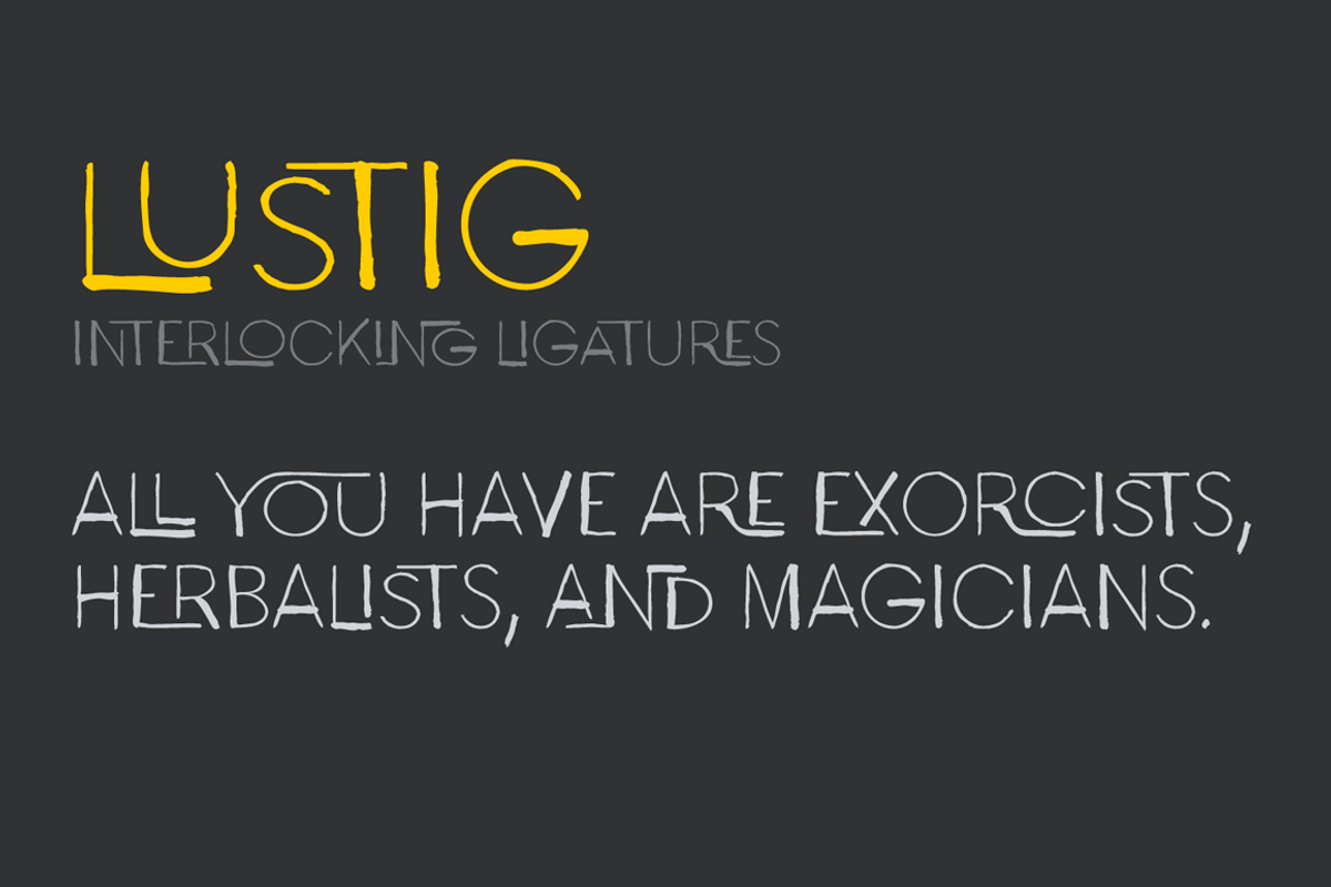 Lustig Font preview 2