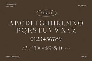 Nebuih Elegant Serif Font Typeface