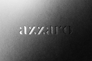 Logo Mockup Embossed Paper Black