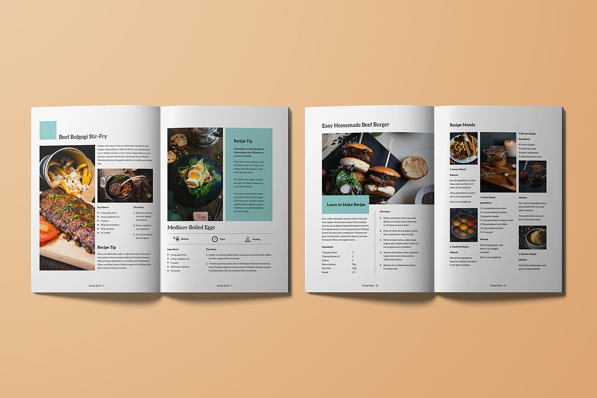 Cookbook / Recipe Book Template, a Brochure Template by retrographix (Photo 3 of 6)