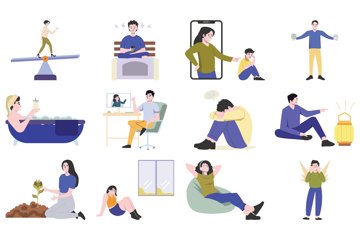 Mental Health Awareness Illustration, an Illustration by Vector Portal (Photo 4 of 5)