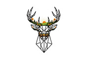 Artistic Geometric Deer Head Bundle, an Illustration by yasushie (Thumbnail 22 of 31)