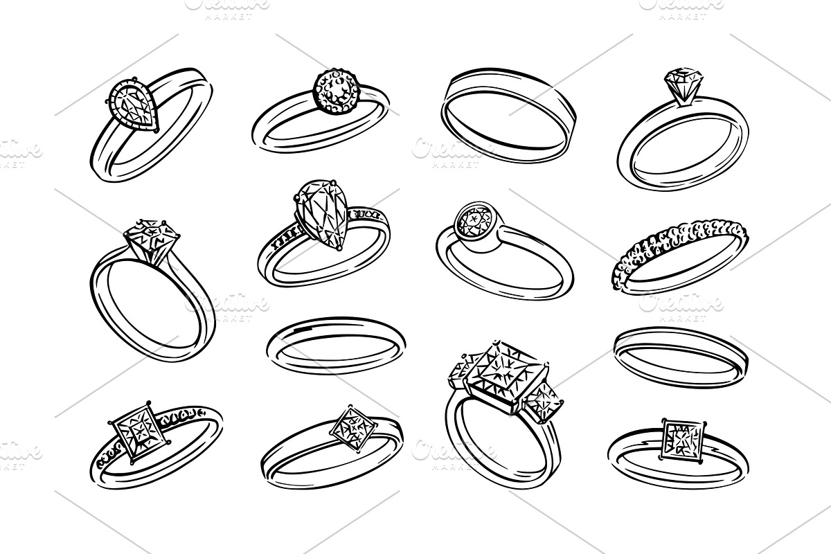 Rings ring gemstone and jewelry, an Object Illustration by winwin.art