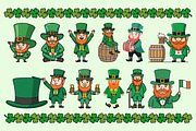 St. Patrick’s Day Leprechaun Clipart, an Illustration by T-shirt Pond (Thumbnail 1 of 5)