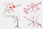 Sakura.  Japanese ink creator, an Illustration by GraphicHouse (Thumbnail 4 of 10)