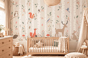 Woodland Kids Wall Mural, a Wallpaper Graphic by by creative paper (Thumbnail 12 of 14)