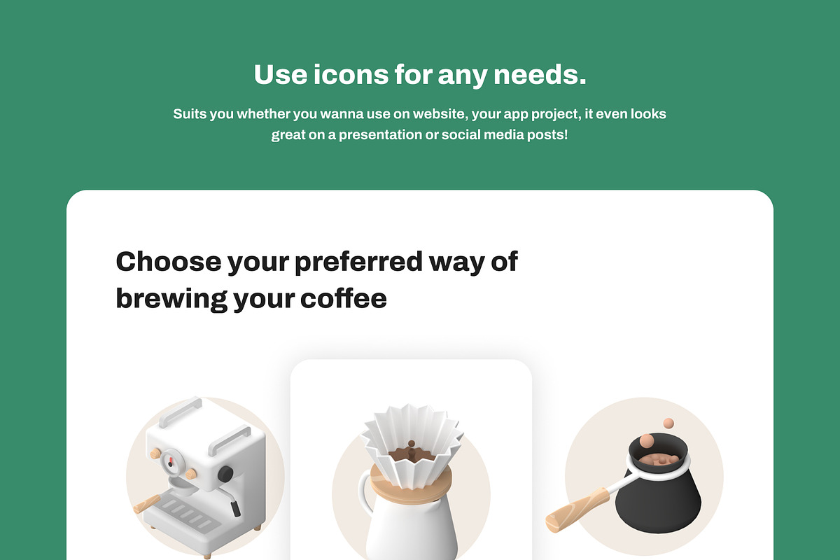 Coffee Business 3D icon set, an Object 3D Model by Nate Studios (Photo 5 of 6)