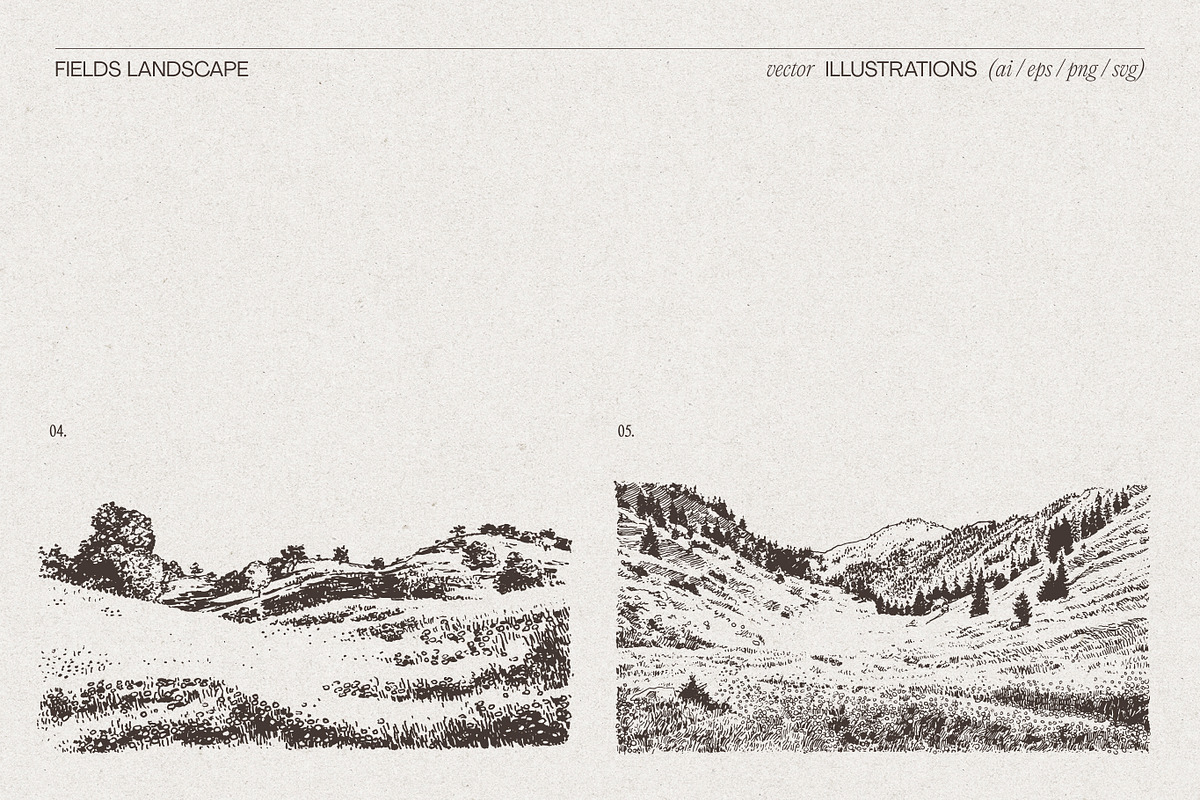 Vintage Nature Landscape Collection, a Seasonal Illustration by TheMountBirdStudio (Photo 5 of 17)