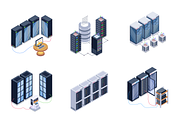 Infrastructure and Server Set, a Technology Illustration by Brickclay (Thumbnail 9 of 14)