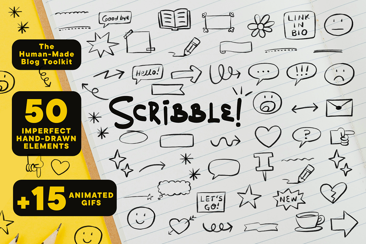 Scribble! | The Human-Made Blog kit, a Decorative Illustration by Iris Atelier (Photo 1 of 4)