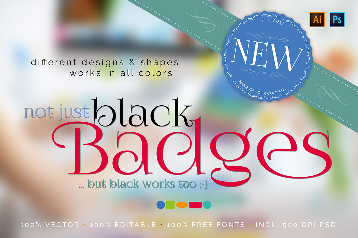 ... not just black Badges!, a Branding & Logo Template by easytemplates.store (Photo 1 of 4)