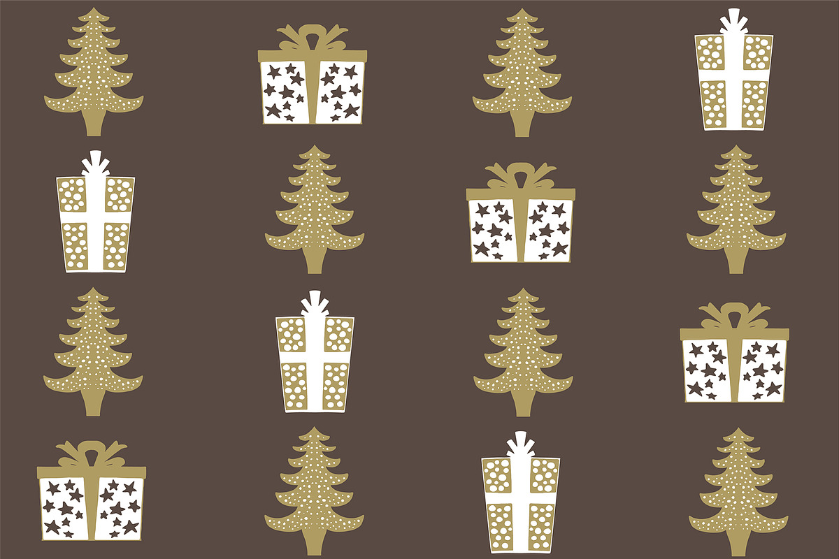 Hand-Sketched Holiday Digital Papers preview 2