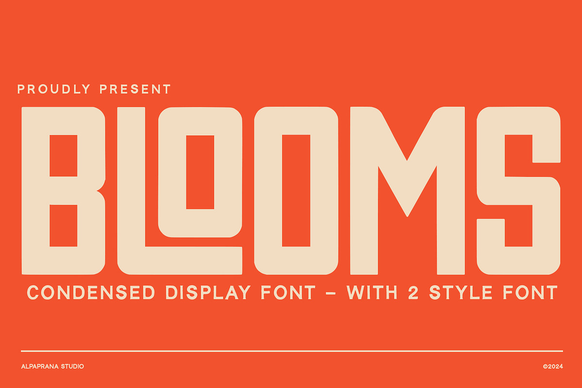 Blooms - Display Font, a Sans Serif Font by Alpaprana (Photo 1 of 11)