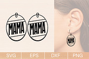 Mom Wood Earrings SVG Bundle, an Object Graphic by jannatulpakhi (Thumbnail 6 of 6)