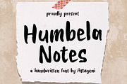 Humbela Notes, a Handwritten Font by Astageni (Thumbnail 1 of 8)