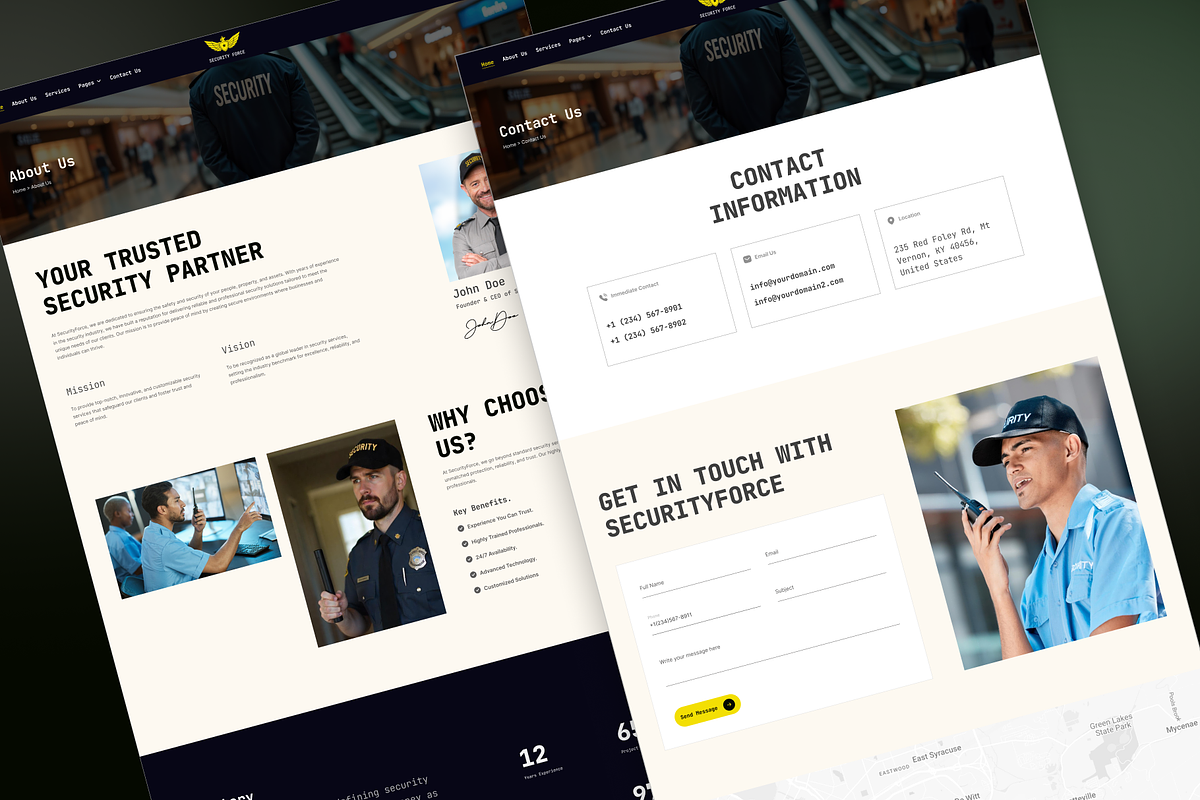 SecurityForce, Security Service Site preview 4