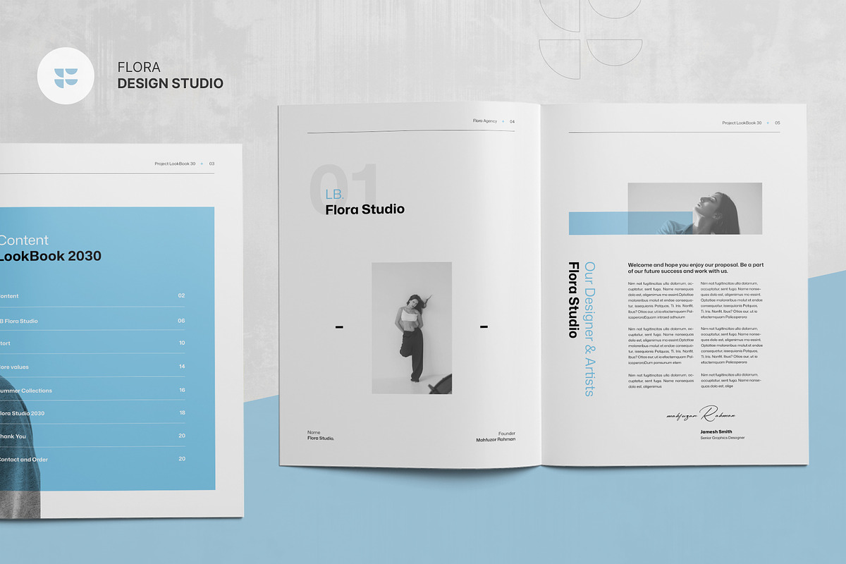 FLORA | Look Book Template, a Brochure Template by KreateTribe (Photo 6 of 10)