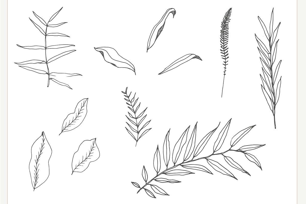 Romantic Leaves Collection, a Pattern Graphic by Youandigraphics (Photo 8 of 19)