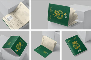 Passport Booklet Mockups, a Product Mockup by megostudi0