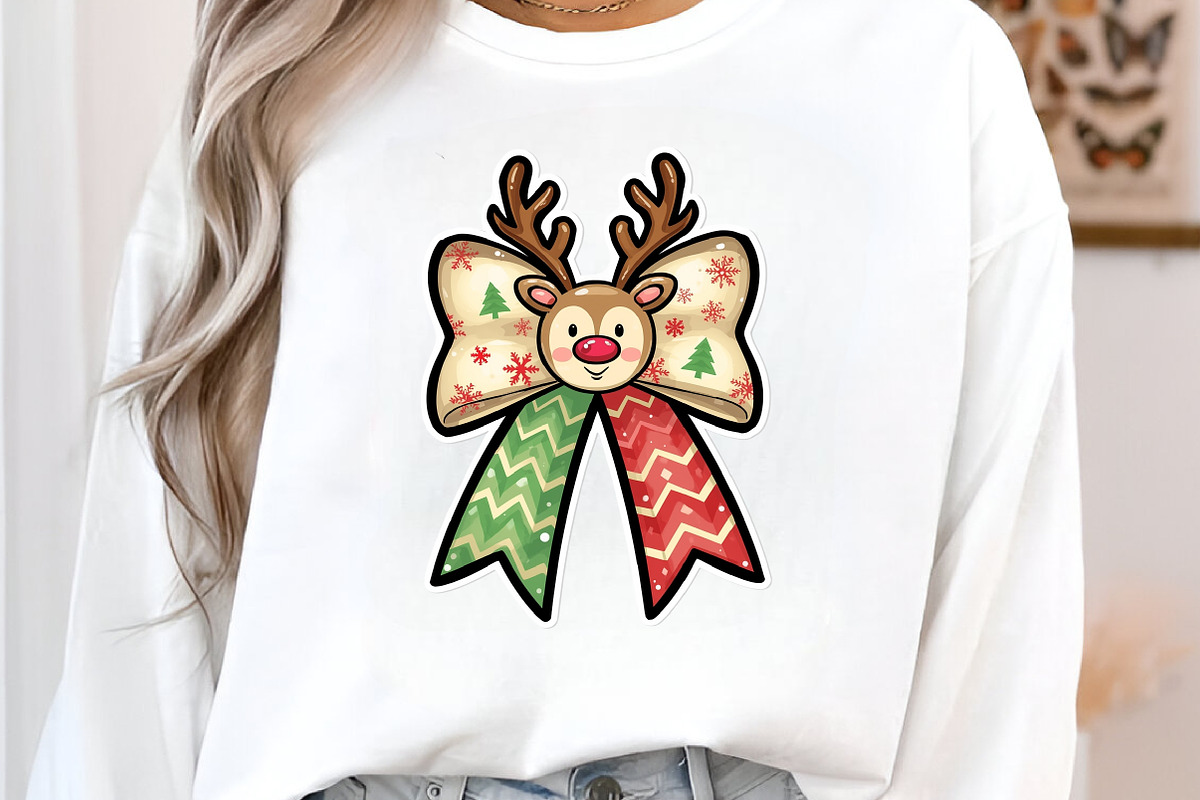 Christmas Reindeer Bow PNG, an Illustration by DreamArtGraphic (Photo 3 of 5)