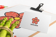 Sakura Sushi Delivery Logo Template, a Branding & Logo Template by ND Design (Thumbnail 3 of 6)