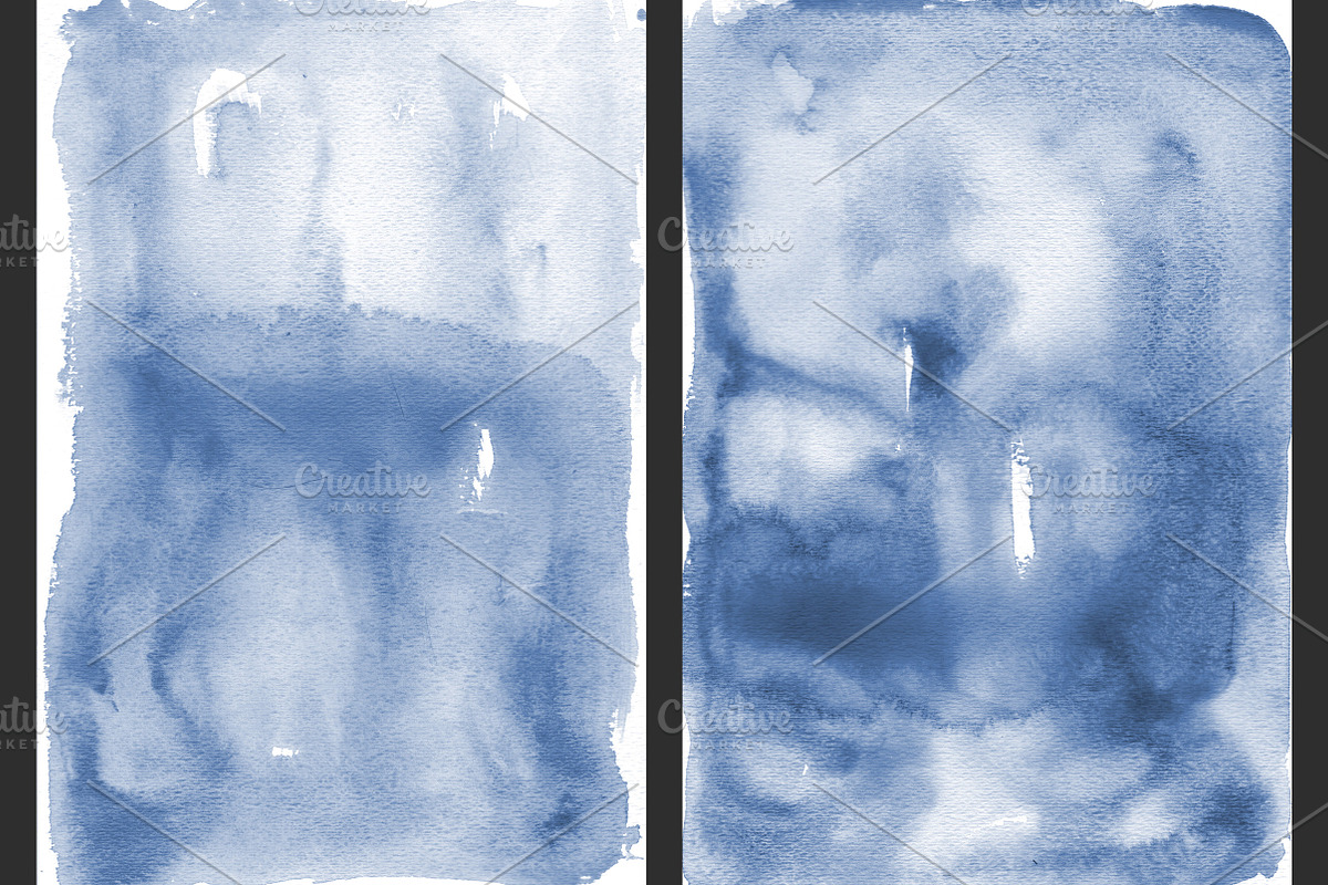 Navy Ombre Watercolor Backgrounds, a Texture Graphic by M. by mprintly (Photo 5 of 6)