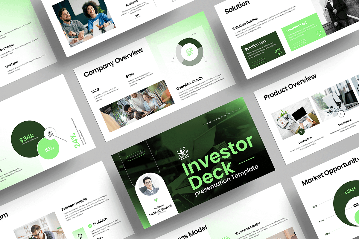 Investor Deck Presentation Template, a Presentation Template by MightyDesign (Photo 1 of 8)