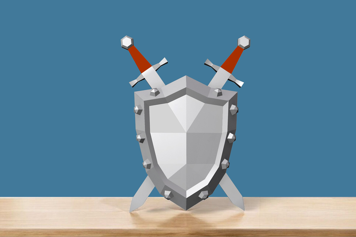 Shield and sword - 3d papercraft, a Templates & Theme by PAPER amaze (Photo 1 of 5)