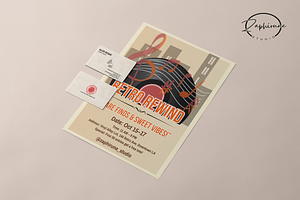 Vintage Vinyl Branding Bundle, a Brochure Template by Zaphirune_Studio