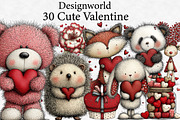 cute Valentine clipart, an Illustration by Designworld (Thumbnail 1 of 6)