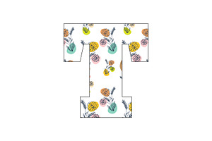 Colorful Floral Alphabets A-Z