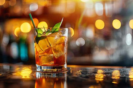 A beautifully presented cocktail wit, a Photo by Tanuart
