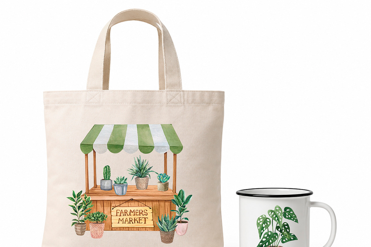 Watercolor Farmers Market Bundle PNG, a Food Illustration by PatternPalette (Photo 8 of 10)