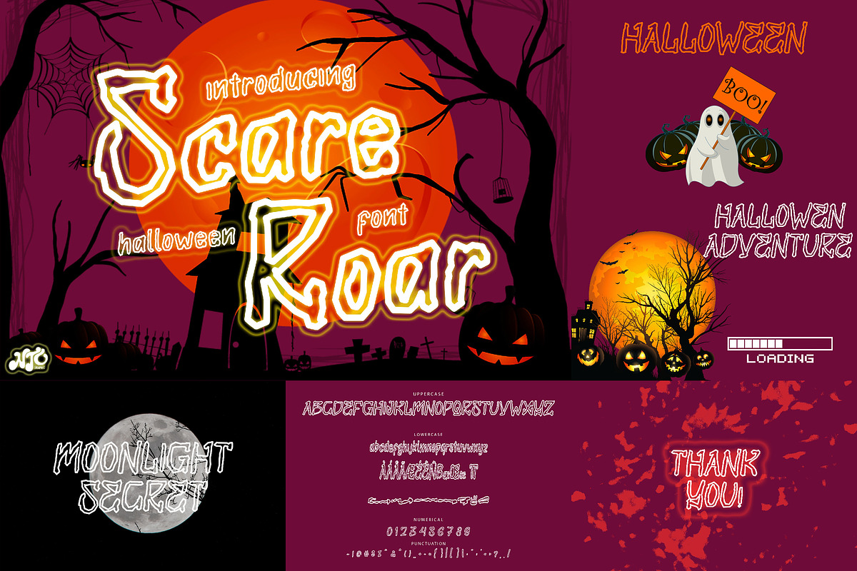 Halloween Font Bundle SALE!!, a Font by NTC Graphic (Photo 7 of 17)