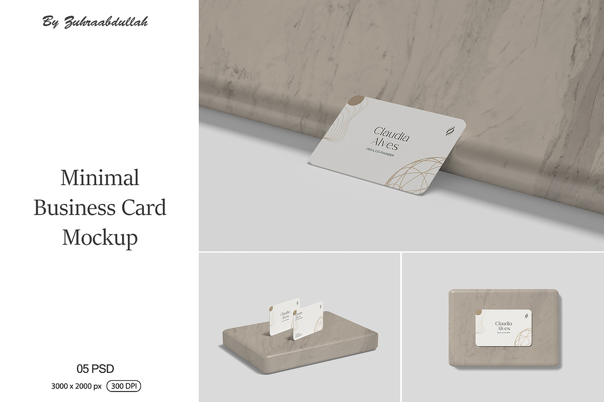 Minimal Business Card Mockup, a Print Template by zuhraabdullah (Photo 1 of 6)